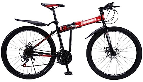Kcolic 26 Zoll Faltbares Mountainbike 21 Gänge Faltrad, Geeignet Für Männer Und Frauen U-Förmige Vordergabel Fat Bike D,26inch