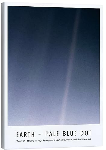 Posterlounge NASA Earth - Pale Blue Dot Leinwandbild 30 x 40 cm | Carl Sagan Voyager Hubble Webb NAC HST Astronomie Astrophysik Raumfahrt Weltraumforschung Weltraumfotografie Forschung All