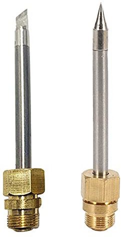 CYBUCH 2X 510 Interface Soldering Iron Tip Mini Portable USB Soldering Iron Tip Welding Rework Accessories, Knife Tip & Pointed