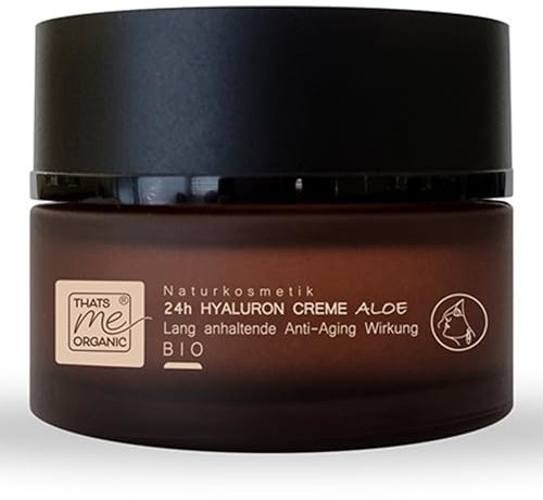 Thats me Organic 24h Anti-Aging Gesichtscreme mit Hyaluron (50ml) – wohltuende, intensive und feuchtigkeitsspendende Gesichtspflege für alle Hauttypen – Bio-zertifizierte Naturkosmetik
