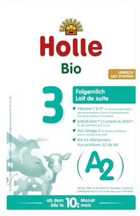 HOLLE BABYFOOD: Bio A2 Folgemilch - 3 Karton 400g (10er Pack)