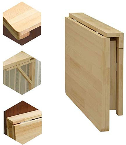 asdchZen Klappbarer Esstisch, An Der Wand Montierter Computertisch, Schreibtisch Aus Massivem Holz Für Die Wand, Schreibtischstärke 1,7 cm (50 X 30 Cm/20 X 12 Zoll)