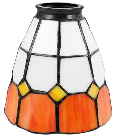 Gadpiparty 1stk Lampenschirm Aus Buntglas Drum Pendelleuchte Lampenschirme Für Stehlampen Orange Wohnkultur Tischlampenschirm Lampenschirmverzierung Wandleuchte Decke Leuchter Einfach E27