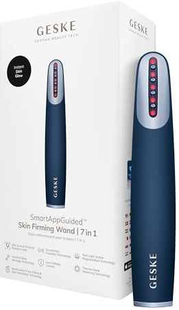 GESKE Skin Firming Wand | 7 in 1 | Anti-Aging | Mikrostrom Facelift | Reduziert Alterserscheinungen | Fortschrittlicher Facial Firmer | Red LED Light Technology | Reduziert Alterserscheinungen | Fortschrittlicher Facial Firmer | Red LED Light Technology