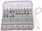 Amoyie Pliable Trousse pour Pinceaux Peinture, Toile Organiseurs pour pinceaux Acrylique, Aquarelle, Gouache et Huile, gris rose