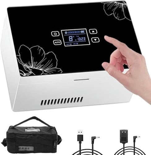 Caja De Enfriamiento De Insulina, Enfriador Portátil De Insulina Refrigerador Automático Eléctrico Refrigerado para Automóvil Viaje Al Aire Libre Mini Nevera Caja De Medicina Portátil De Insulina,1b