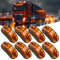 AUTOXBERT 8pcs LED Seitenmarkierungsleuchten 12V 24V Begrenzungsleuchten Positionsleuchten Gelb Markierungsleuchten für Anhänge LKW Van Caravan Lastwagen Wohnmobile Wohnwagen