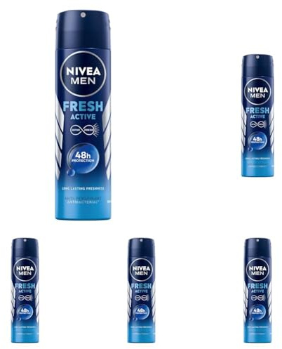 NIVEA Antiperspirant Fresh Active spray, 150 ml (Packung mit 5)