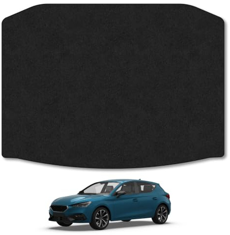 CUPRA Leon (2020+) Carpet Boot Mat | Black Edge Trim Tailored Fit Boot Liner Full Coverage Protection Accessories Easy Clean Anti Slip Made in the UK