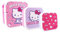 My sweety pop - Juego de 3 cajas de merienda de Hello Kitty - Caja para aperitivos - Almuerzo para niños - Guardería - Escuela - Vacaciones - Comida - 11,5 cm (rosa/morado)