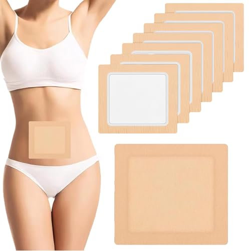 8 Pcs Castor Oil Pack, Castor Oil Patches, 19 * 22cm Rizinusöl Pflaster Castor O-il Pack Rizinusöl Bag Rizinusöl Patch Selbstklebendes Rizinusöl Bauch Hochwasserabsorptives Rizinusöl (Ohne Öl)