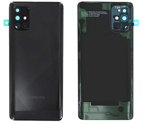 starfix Akkudeckel kompatibel mit Samsung Galaxy A71 (SM-A715F) Akkudeckel, schwarz Rückwand, Gehäuse Akku, Batterie Abdeckung Back Cover inkl Kameraglas