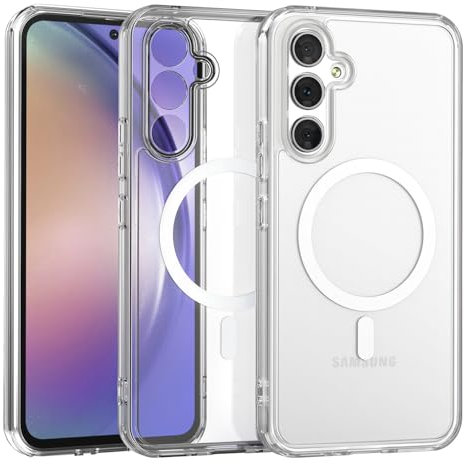 ZYIMOU For Samsung Galaxy A54 5G Case Compatible with MagSafe, Transparent Mobile Phone Case Magnetic for Samsung Galaxy A54 5G Camera Protection Back Thin Shockproof Protective Case (Crystal Clear)