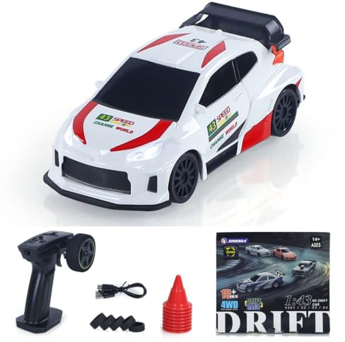 TOUCAN RC HOBBY 2.4GHz 1:43 RC Drift Car Hochgeschwindigkeit 4WD Rennfahrzeuge RTR Mini Auto Modell Radio Batterie Lichter Gyroskop