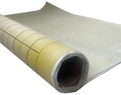 IMPERIAL STUDIOS Self Adhesive Multi Mat Waterproof Anti-Fracture Mat for Tiles Self Adhesive Peel & Stick Membrane Crack Isolation Wetroom & Shower Wall Floor Underlayment 5m2 roll