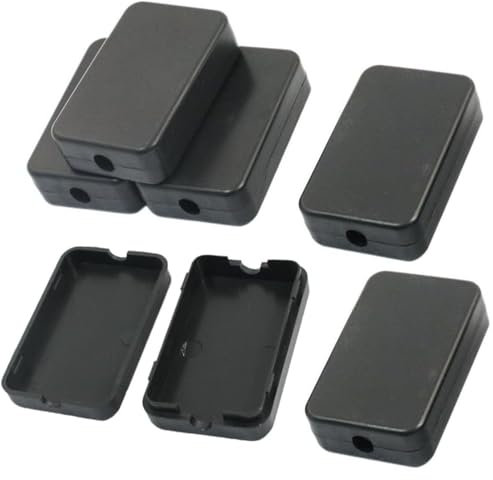 Newyuan 6Pcs Junction Box, ABS Electrical Box Small Waterproof Electric Project Case for Electronics PCB Case,Electronic Hobby Box (Black)