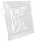 CONGARTENO Rejilla Para Extractor De Aire De Baño: Rejilla Blanca Con Resortes Para Ventilador De Techo Cuadrado De 30 X 30 Cm.