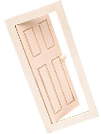 Yooghuge Vintage Schwarzes Hölzerne Klassische Badezimmertür Für Miniaturpuppenhouses Zimmerszene Model Möbel Miniaturholz Tür Für Puppenmöbel