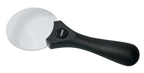 LINDNER Das Original Randlose LED-Leuchtlupe, Vergrößerung 3X / 4,5X