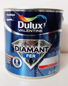 Peinture brillante effet diamant pour fer 2L Gris aluminium