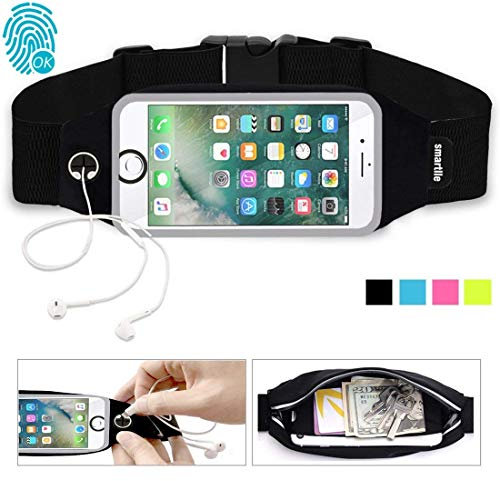Handy Lauftasche, smartlle Sport Lauftasche mit reflektierenden Streifen für iPhone 12 11 XS MAX, 8/7/6 Plus,Samsung S9/S8+,Note 8/9 Lauftasche-Brusttasche wasserdichte Hüfttasche Frauen,Männer