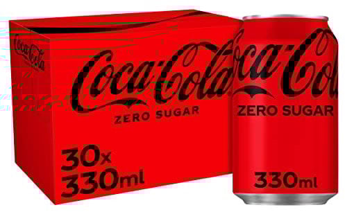 Coca Cola Zero Sugar Multipack Cans - Pack of 30 x 330ml