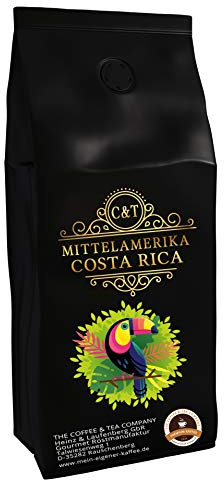C&T Spezialitätenkaffee aus Costa Rica (1000g) | Single Origin Kaffee | 100% Arabica Kaffeebohnen | Schonende Trommelröstung | säurearm & frisch geröstet | fein fruchtig & süß | Ganze Bohnen