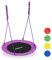Relaxdays Enfant & Adulte Balançoire nid d'oiseau Rond Suspendre Enfant Adulte Jardin extérieur Ø 90 cm, 100 kg, Violet Jeunesse Unisexe, Lilas, H x D: 5 x 90 cm