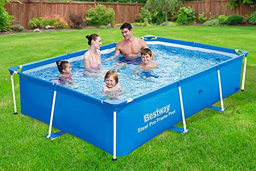 BARGAINSGALORE BESTWAY PRO STEEL FRAME SWIMMING POOL GARDEN FAMILY OUTDOOR PADDLING SPLASH 300CM X 201CM X 66CM
