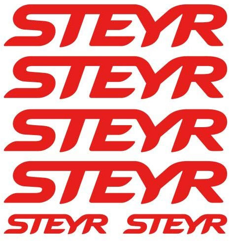 STEYRSET Aufkleber sticker traktoren tractor 6 Stücke 30cm breite Aufkleber Autoaufkleber Sticker Decal ohne Hintergrund UV&Waschanlagenfest