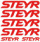 STEYRSET Aufkleber sticker traktoren tractor 6 Stücke 30cm breite Aufkleber Autoaufkleber Sticker Decal ohne Hintergrund UV&Waschanlagenfest