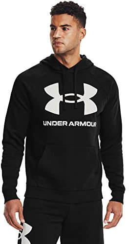 Under Armour Men Rival Fleece Big Logo HD, Sporty running hoodie with loose fit, comfortable and warm hooded jumper for men