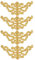 4PCS gestickter Flecken Aufbügeln, Wolken Eisen auf gestickter Flecken Metallfaden nähen auf Applique glücklicher Wolken Flecken DIY Applique Handwerks Dekoration[Gold 1]Applikationen