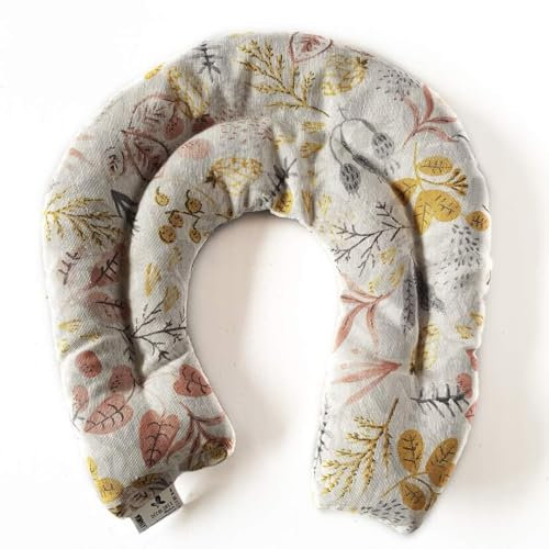Decolores - Saco Térmico de Semillas para Cervical - 28 x 30 cm - Semillas Sin Aroma - Ideal para Aliviar Dolor Cervical y Cuello - Estampado de Flores