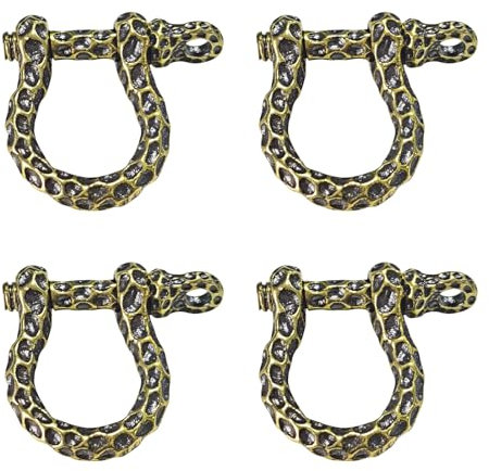 ABCDE 2 Stück Messing Hufeisen Schäkel Schlüsselanhänger Schnallen U-Form D-Ringe Gepäck Handtasche Zubehör