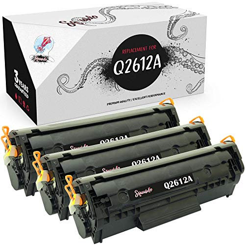 Squuido 3 Tonerkartuschen Q2612A kompatibel mit HP LaserJet 1010 1012 1015 1018 1020 1022 1022n 1022nw 3010 3015 3020 3030 3050 3052 3055 M1005 MFP M1319f MFP | Hohe Reichweite 2000 Seiten