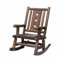 JLXJ Schaukelstühle Sessel Holz Im Freien Veranda Schaukelstuhl, Hochleistungs Wasserdicht Große Liegestühle Auf Der Terrasse für Erwachsene Ältere Menschen, Dunkelbrauner Retro Lounge-Schaukelstuhl