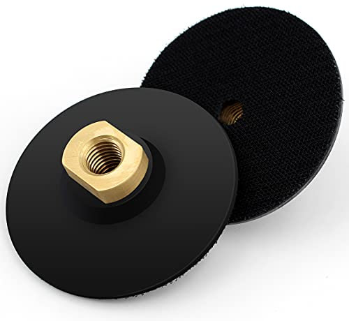 4inch 2Pcs Rubber Backer Pad for Angle Grinder - Extra Flexible Hook and Loop Backing Pad 5/8-11