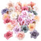 Trsnzul Künstliche Rosen Streublumen 50 Stück Künstliche Rosen Blumenköpfe Kunstblumen Pflanzen Deko Blütenköpfe Kunstblumen Köpfe Blumen Rosen für DIY Hochzeit Party Dekoration Handwerk