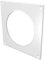 Prostko LTD White Flat Duct Wall Plate - 170mm x 170mm / 125mm - Plastic Ducting Hose Rosette Collar/Robust and Versatile Plates