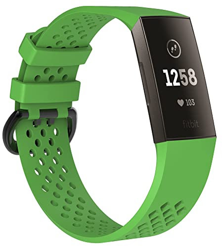 Tyogeephy Ersatz Armband Kompatibel mit Fitbit Charge 4 / Fitbit Charge 3 Bands, Silikon Fitness Sport Armbänder für Frauen Männer Klein groß