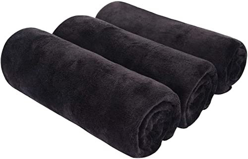 BW&HM Gym Handtuch Schwarz Sporthandtuch Fitnessstudio Trainingshandtuch Fitness Super weich und saugfähig 40x80cm 3er Set
