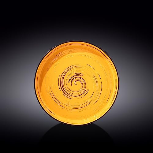 Wilmax WL-669419/A Porcelain Round Dinner Plate, Yellow, 23 cm Diameter