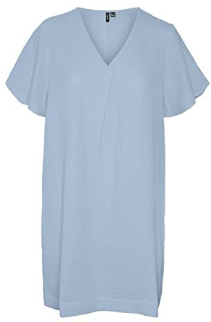 VERO MODA Damen Vmnatali Nia Short Dress WVN Kleid, Skyway, M EU