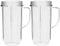 Yur1help Tasse de Rechange Compatible avec 200w Magic Bullet Blender Extracteur, Cups Remplacement Pièces Accessoires de Gobelets pour Magic Bullet Mixeur