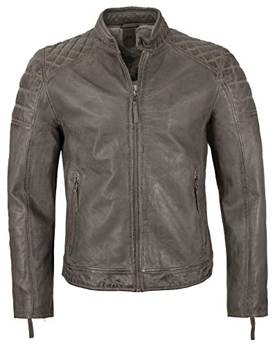 Gipsy - Herren Echtleder Lederjacke Lammnappa grau Bio Größe XXX-Large