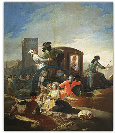 Paint by Numbers for Adults Kids Francisco Goya《The Crockery Vendor》 DIY Oil Painting Canvas Print Wall Art Home Decoration