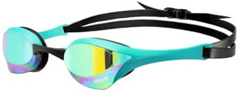 ARENA Cobra Ultra Swipe Mirror Unisex Race Schwimmbrille für Erwachsene, Taucherbrille mit Gebogenen Spiegelgläsern, Anti-Beschlag, UV-Schutz, 5 Austauschbare Nasenstege