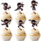 24 Stück Ninja Tortendeko Zusammengestellte Kampfsportarten Karate Kung Fu Krieger Cupcake Toppers für NinjaThema Baby Shower Kinder Geburtstag Party Kuchen Deko