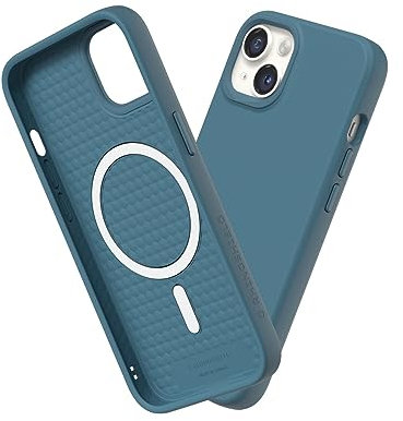 RhinoShield Case kompatibel mit [iPhone 13/14] | SolidSuit - MagSafe-kompatibel -Stoßdämpfende & schlanke Schutzhülle mit Premium Finish - 3.5 Meter Fallschutz - Ozeanblau